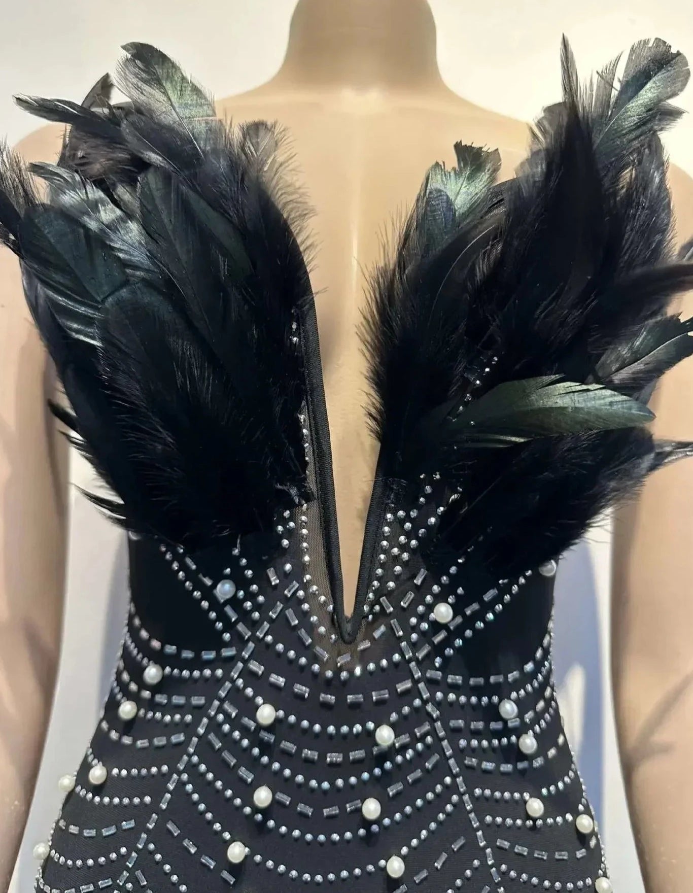 Glitz n’ Glam FeatherFrost Midi - The Starlit Silhouette Dress