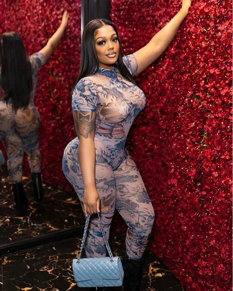 DragonFlex Sheer Majesty: The Slinky Backless Jumpsuit