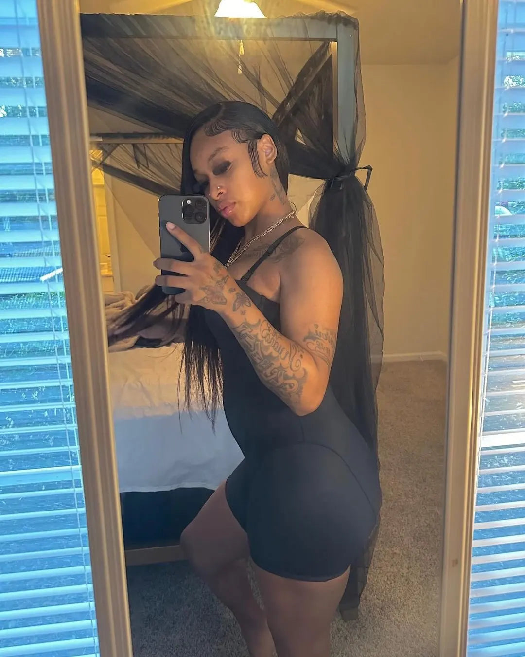 Silky Enchantress: HD Sleek Suite Straight 13x6 – Luxe Malaysian Mane Stage Wig