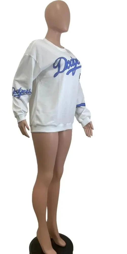 Street Script Gala: White Wonderland Sweatshirt