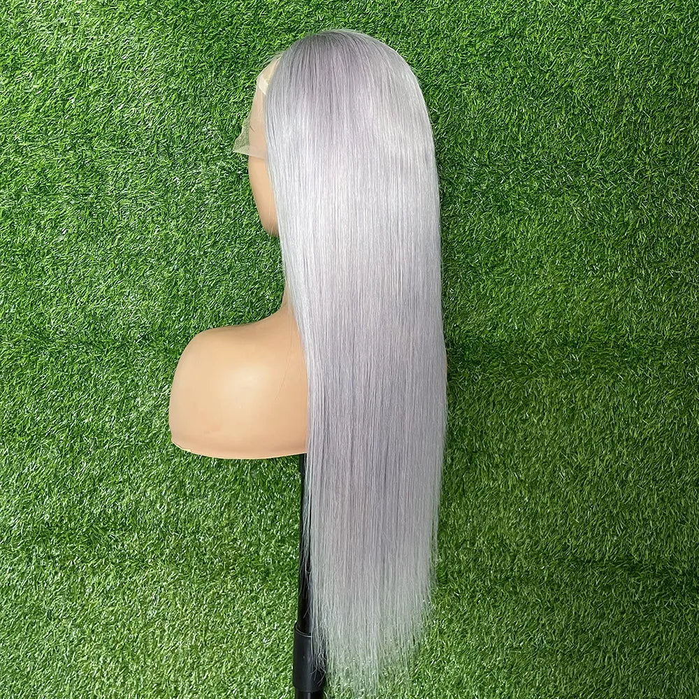 Gray Glam Mirage Glueless, Full Lace, Transparent Lace Frontal Wigs