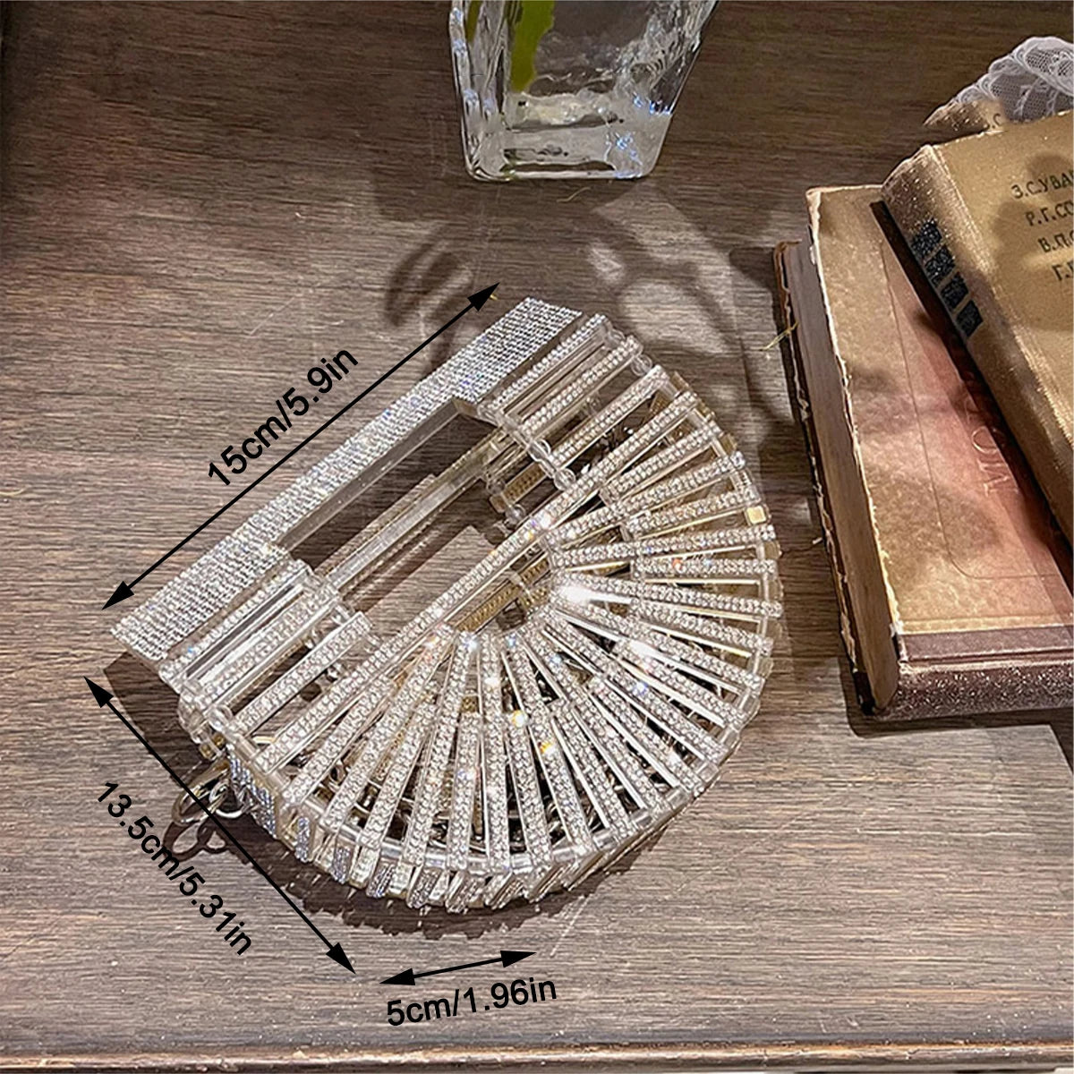 Glamour Galaxy Mini Crescent Clutch