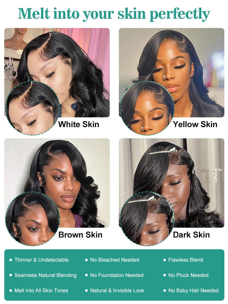 Opulence Wave Transparent Short Bob Lace Front Wig