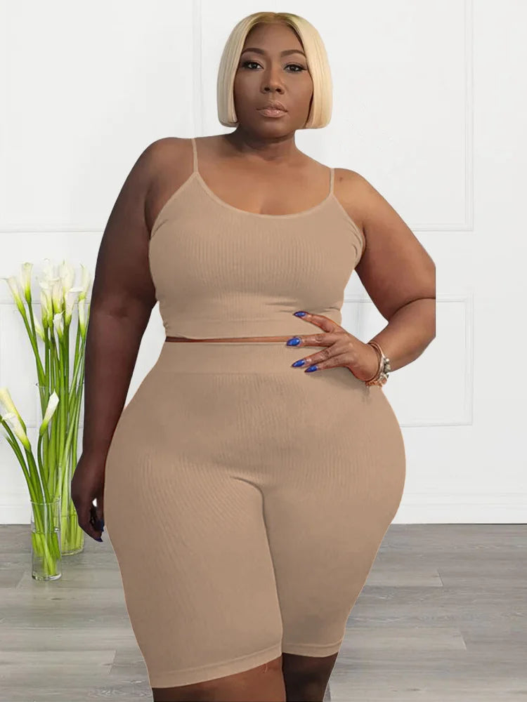 CurveRush Breezy Cycle Set (Plus Size 2-Piece)
