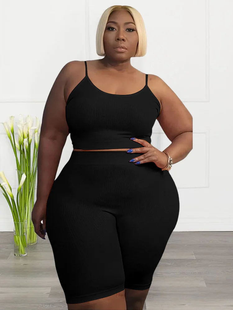 CurveRush Breezy Cycle Set (Plus Size 2-Piece)