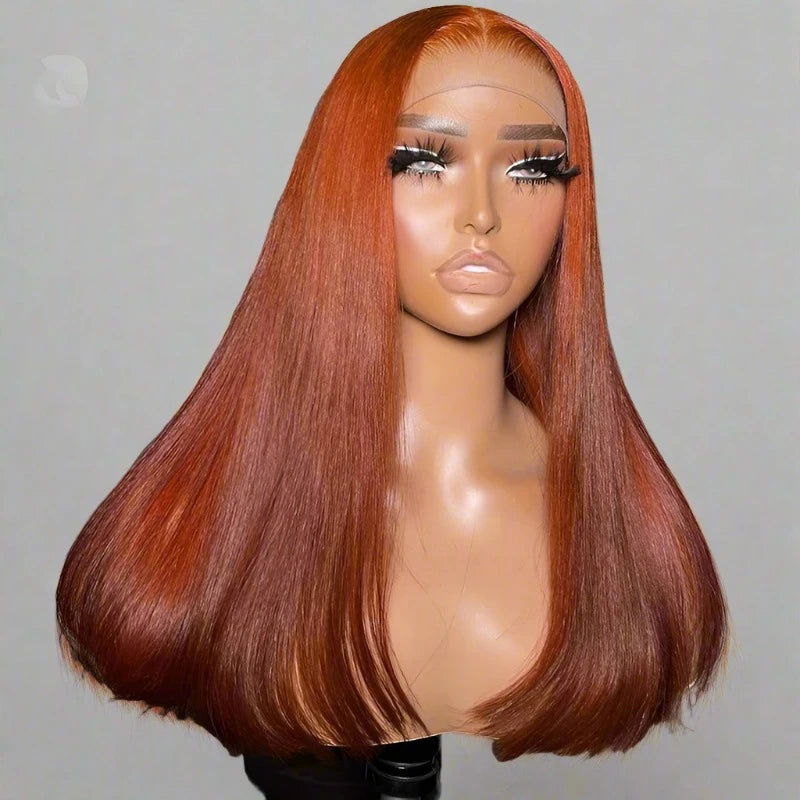 Ginger Gaze: The Sunkissed Sleekster 5x5 Lace Magic Wig