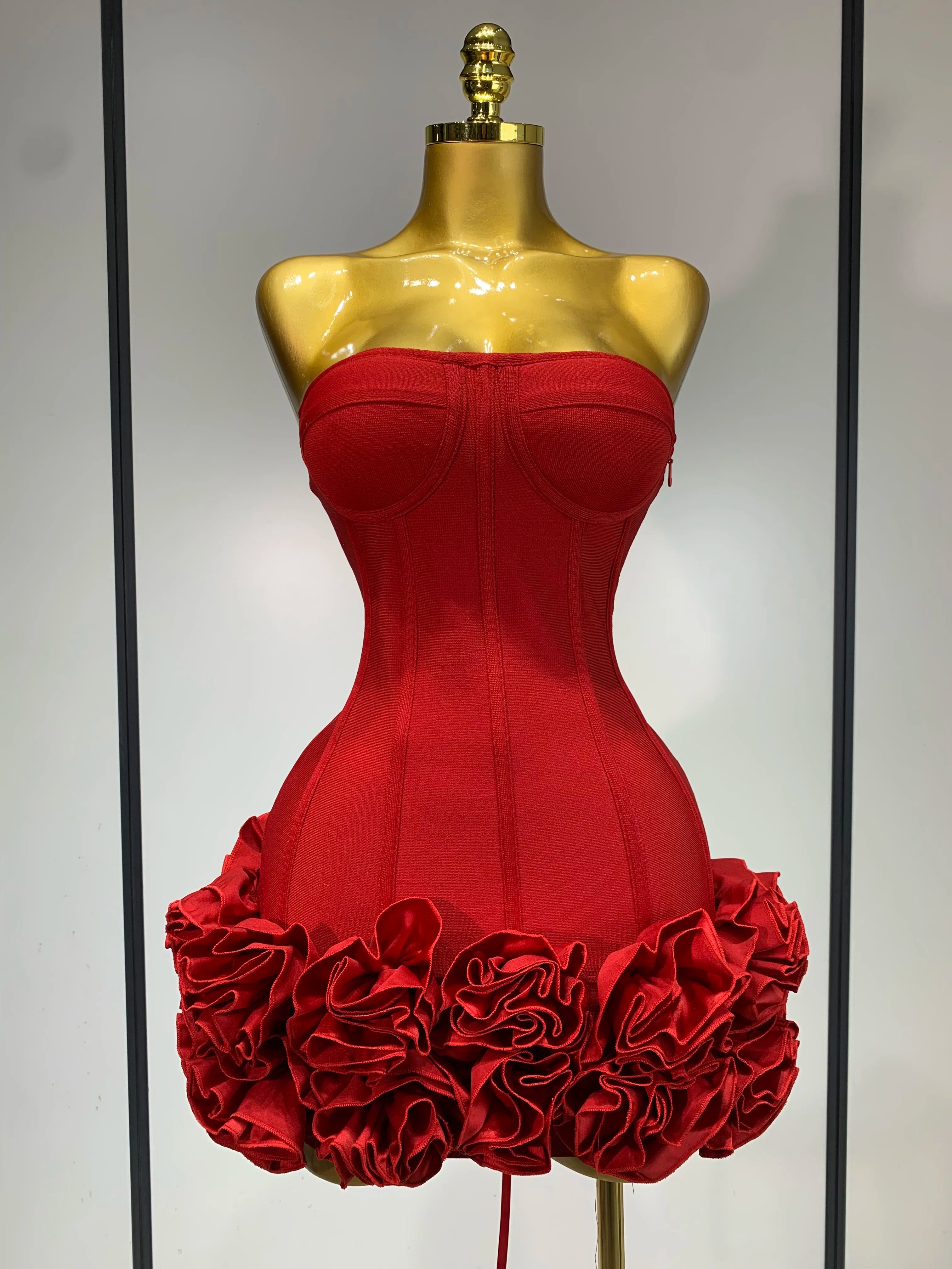 Rosé Rush Ruffle Mini Dress