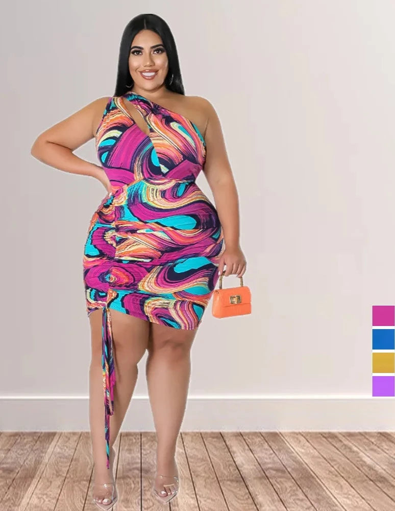 Asymmetrix Allure Pleated Mini Dress