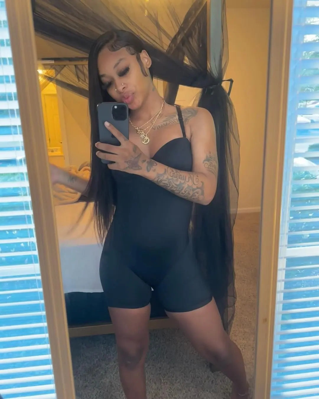 Silky Enchantress: HD Sleek Suite Straight 13x6 – Luxe Malaysian Mane Stage Wig