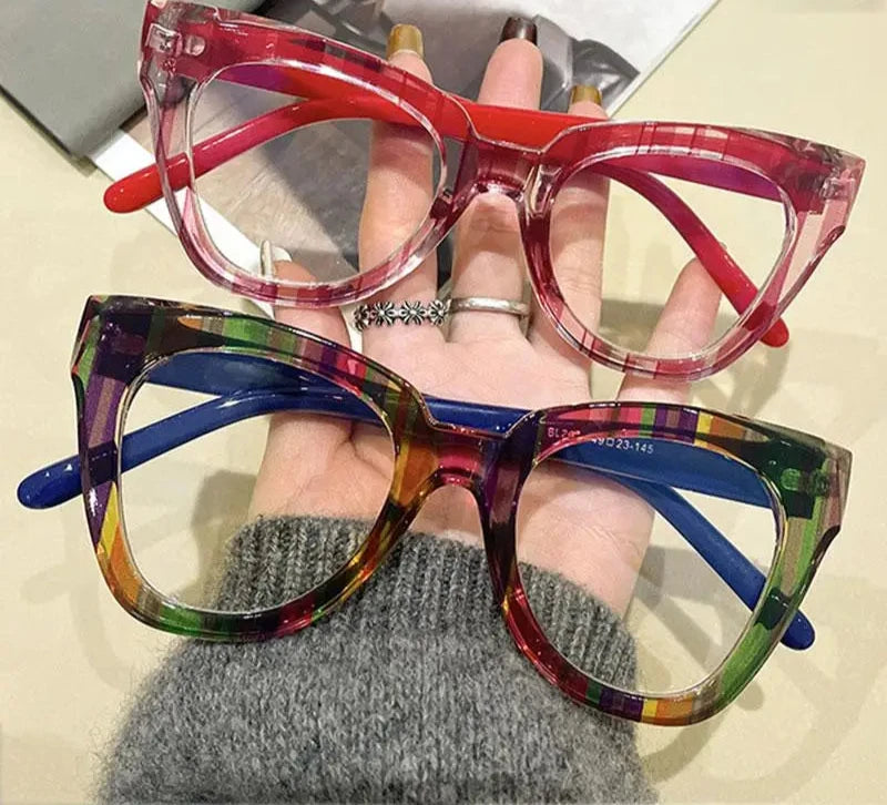 Rainbow Chic Mystique: The Ultimate Cat-Eye Clique Frames