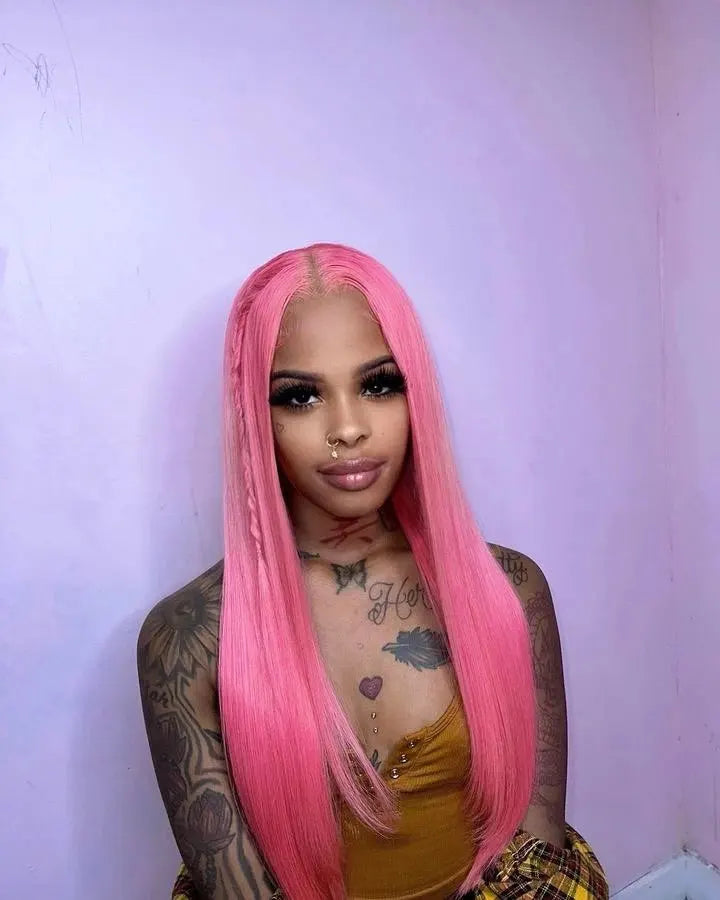 Pretty in Pink Prowess: The Flamingo Flick Power Wig