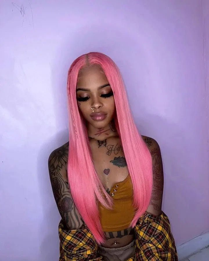 Pretty in Pink Prowess: The Flamingo Flick Power Wig