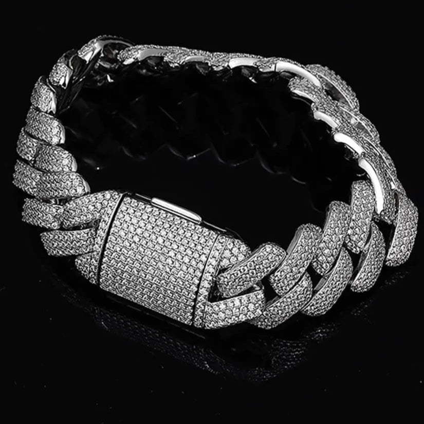 Cuban Glitz’n’Glam MoissaniQueens & Kings Bracelet