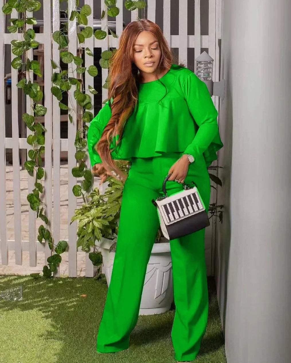 AfroChic Rhythm: Pulse & Pattern Tracksuit Ensemble