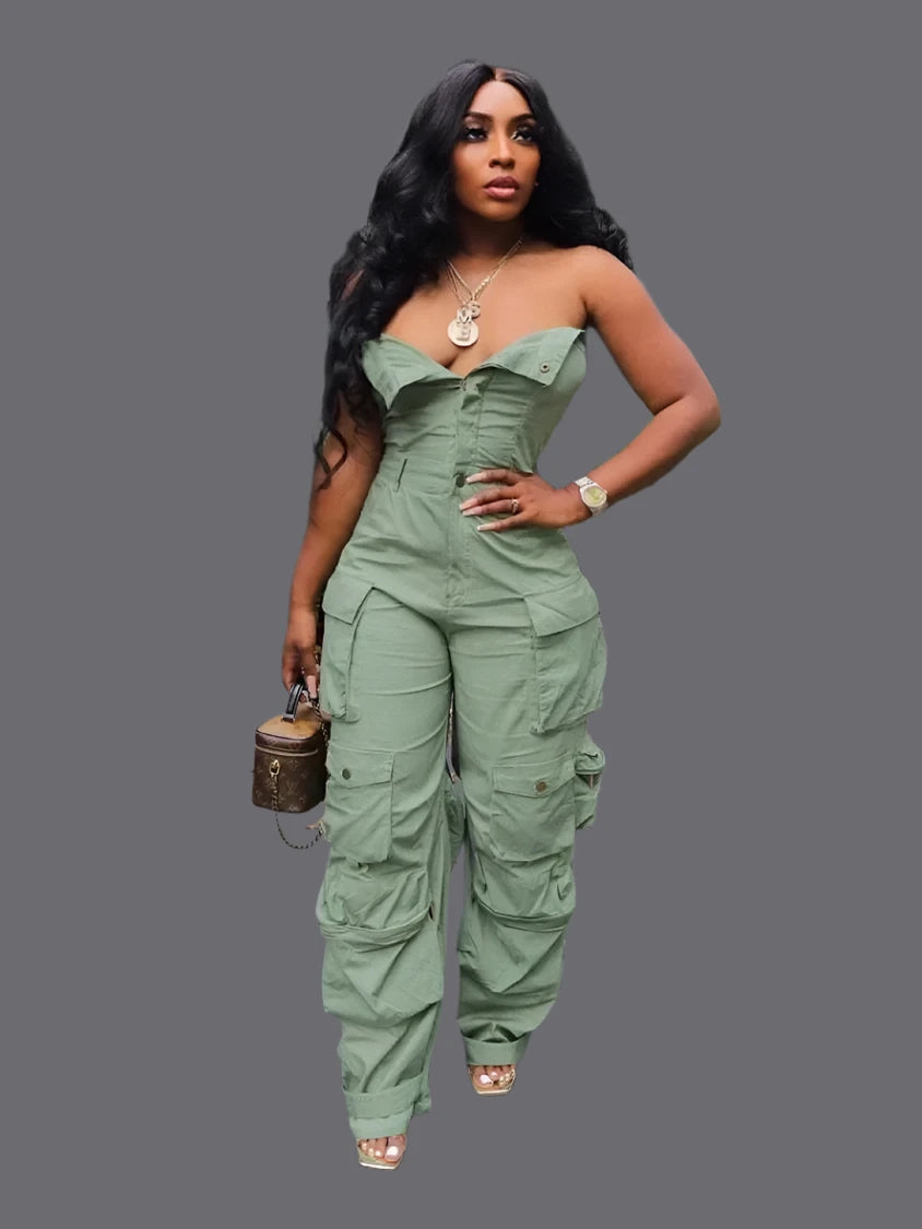 Autumn Blaze Strapless CargoRomp