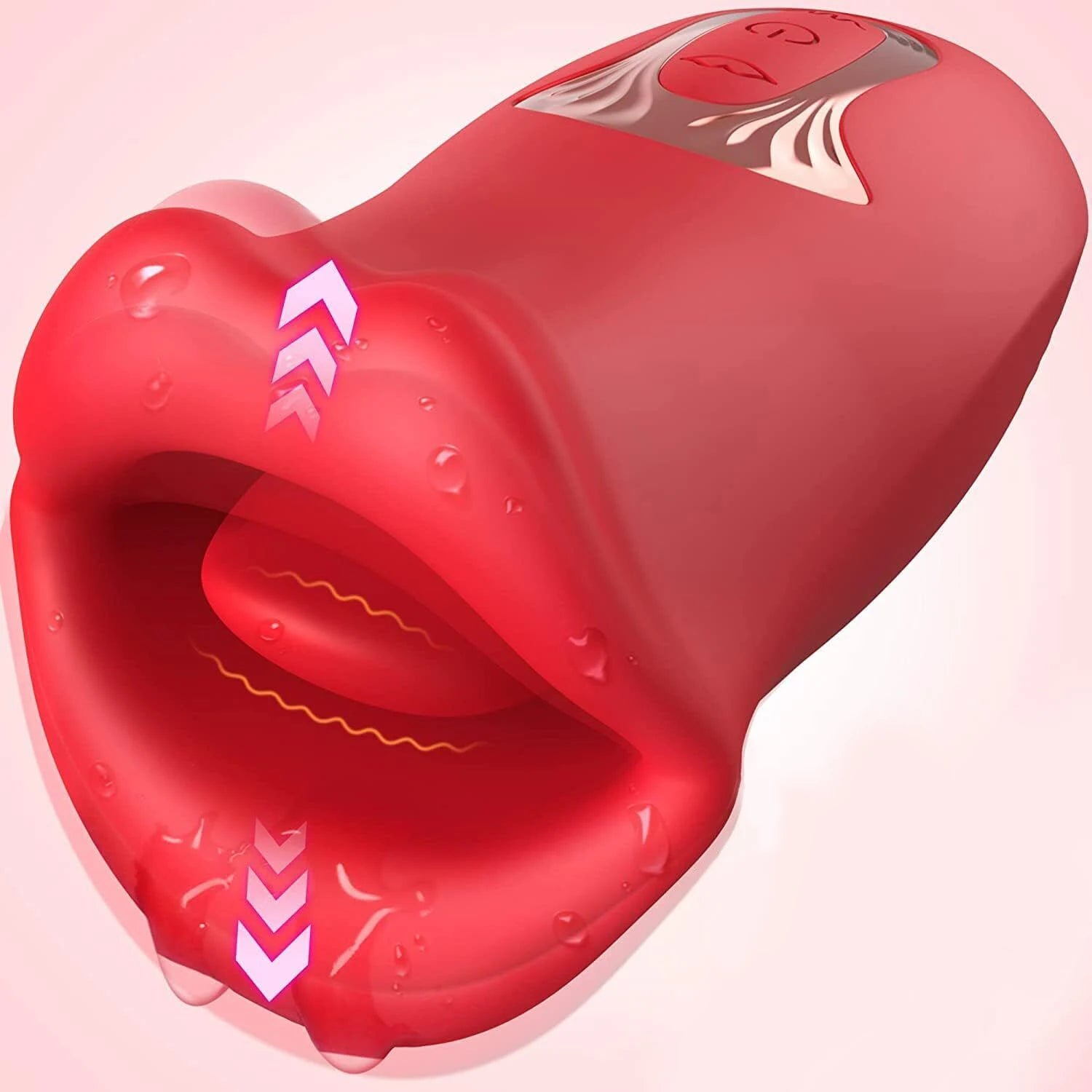 Red boxing glove on a pink background