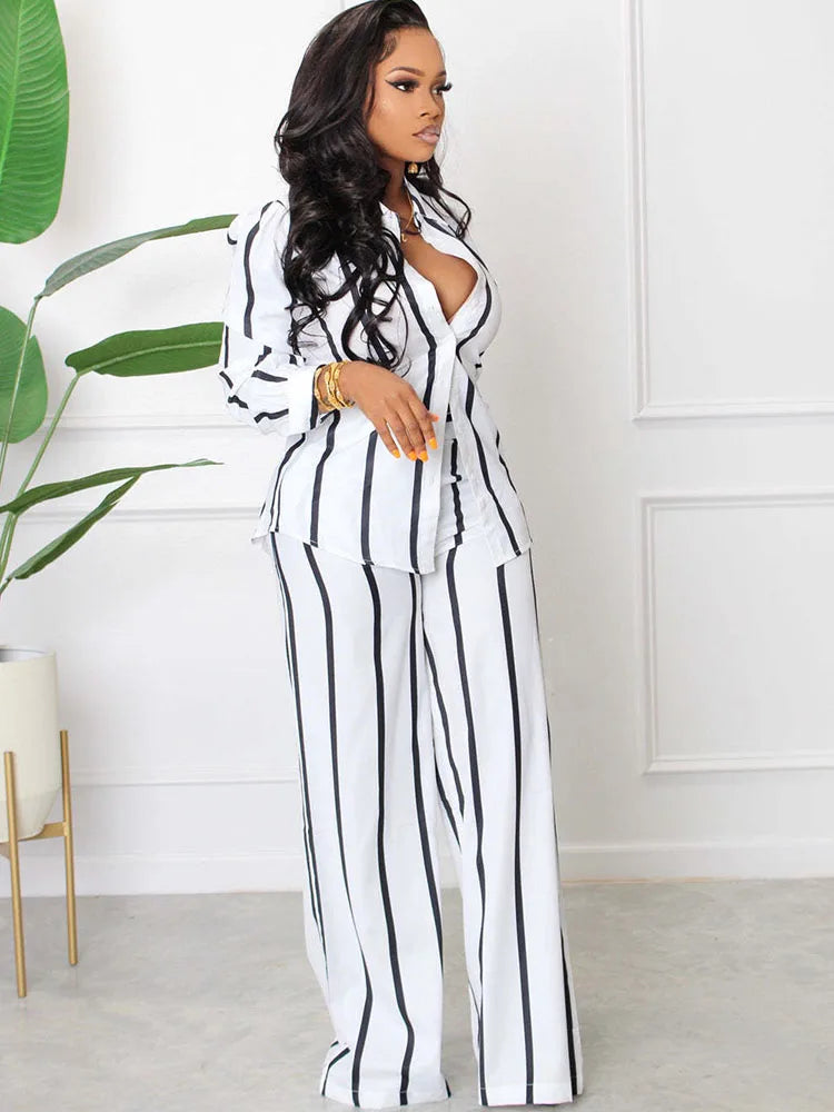 Stripe Tease: Chic Charmer Office Ensemble