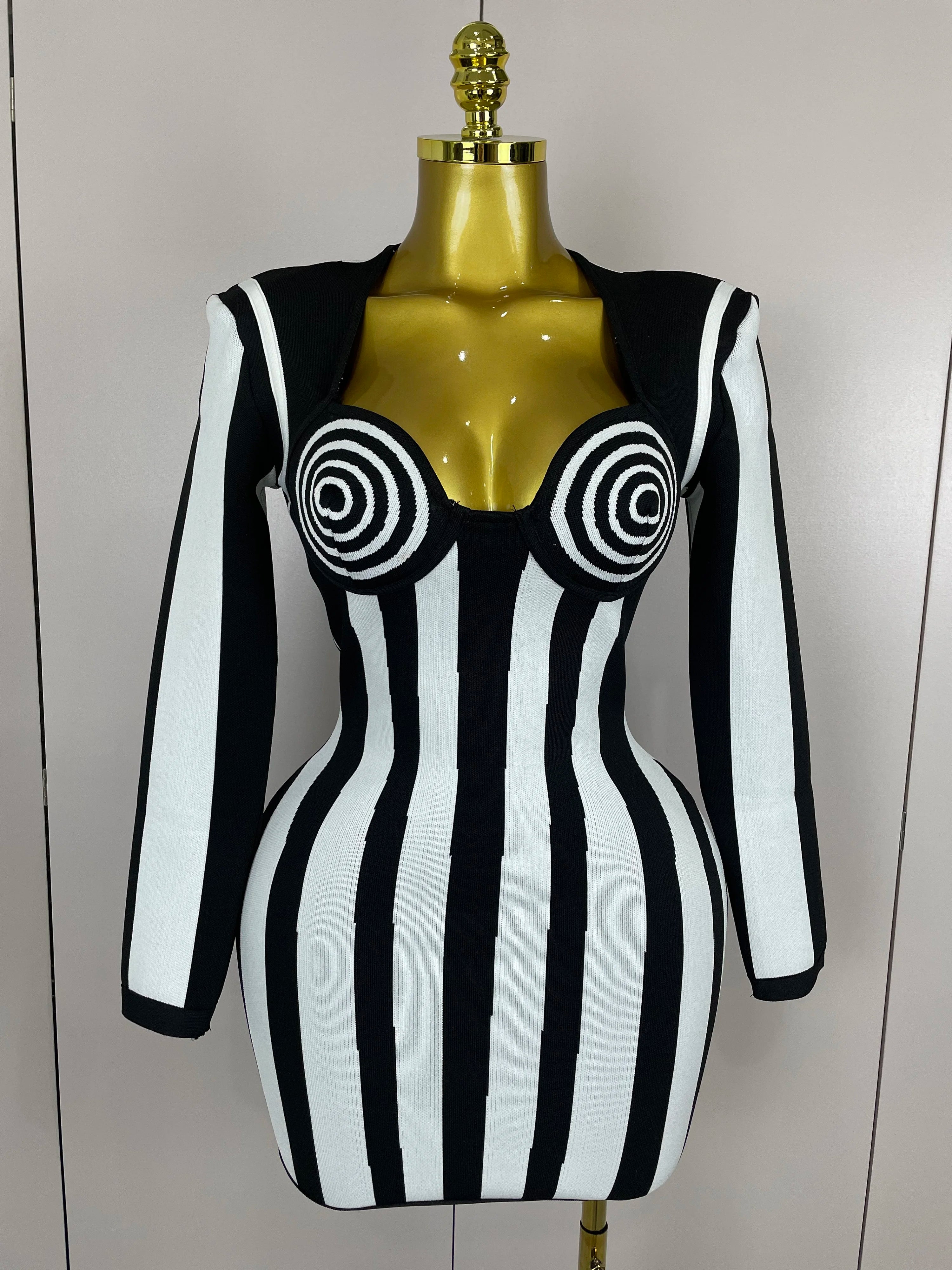 Hypnotic Muse Illusion Mini Dress