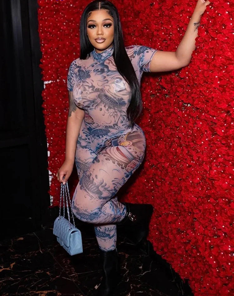 DragonFlex Sheer Majesty: The Slinky Backless Jumpsuit