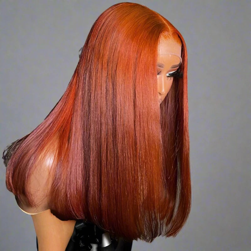 Ginger Gaze: The Sunkissed Sleekster 5x5 Lace Magic Wig