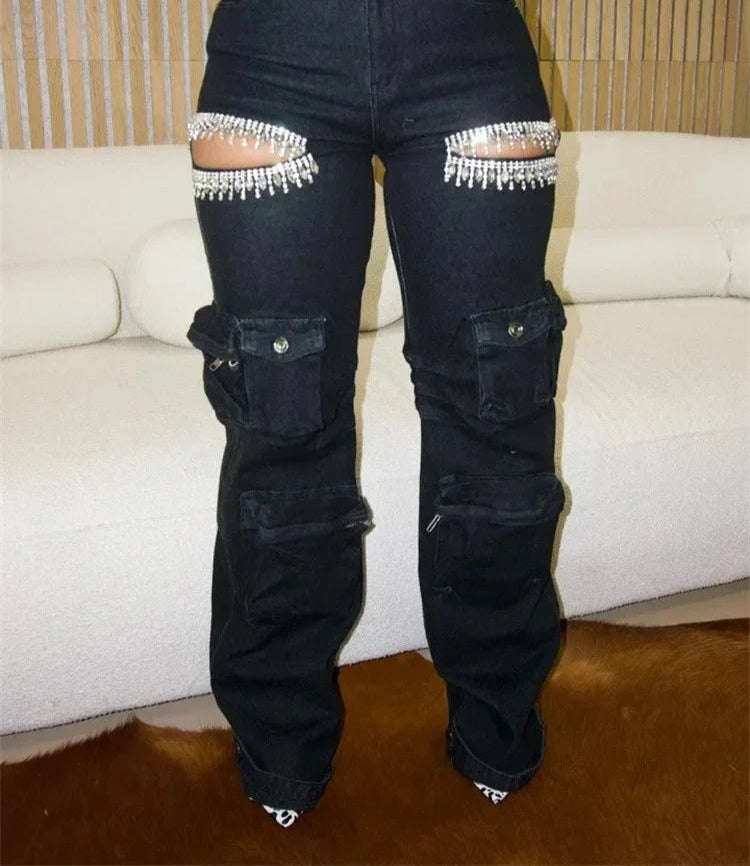 GlimmerRush Mid-Waist Jeans