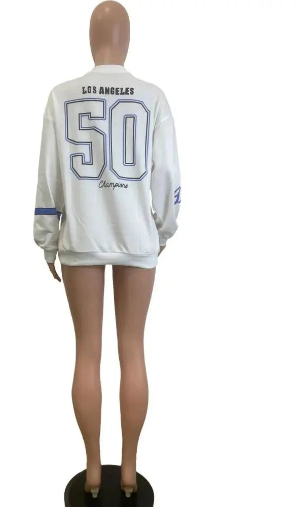 Street Script Gala: White Wonderland Sweatshirt