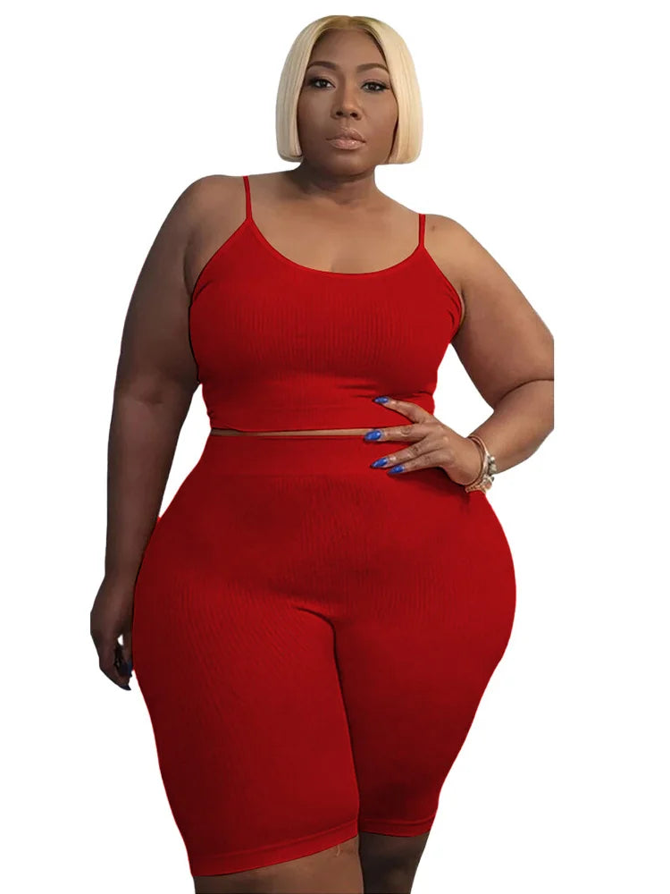 CurveRush Breezy Cycle Set (Plus Size 2-Piece)