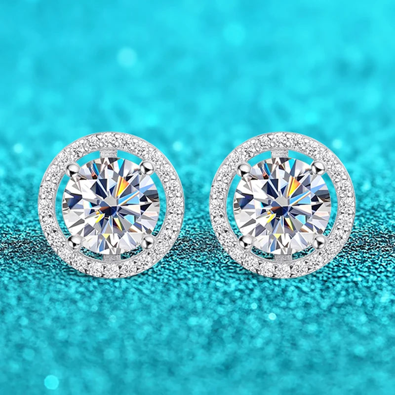 Sparkling Stardust: Platinum Perfected Moissanite Ear Gems