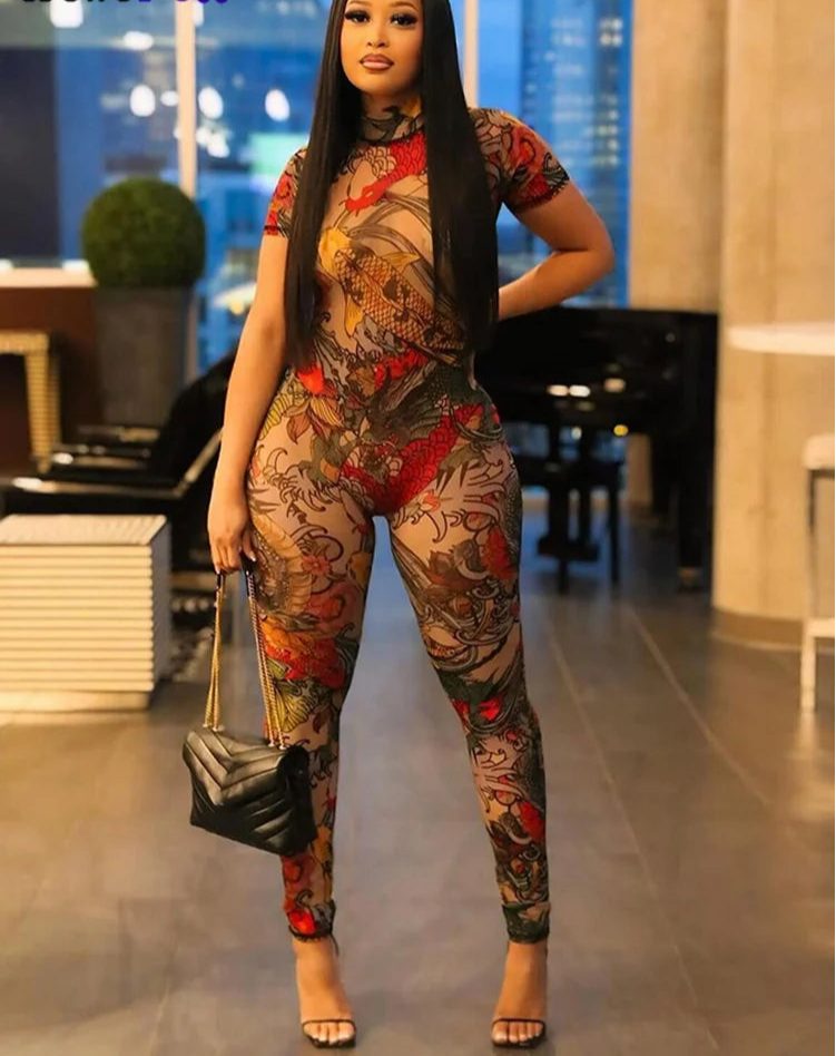 DragonFlex Sheer Majesty: The Slinky Backless Jumpsuit