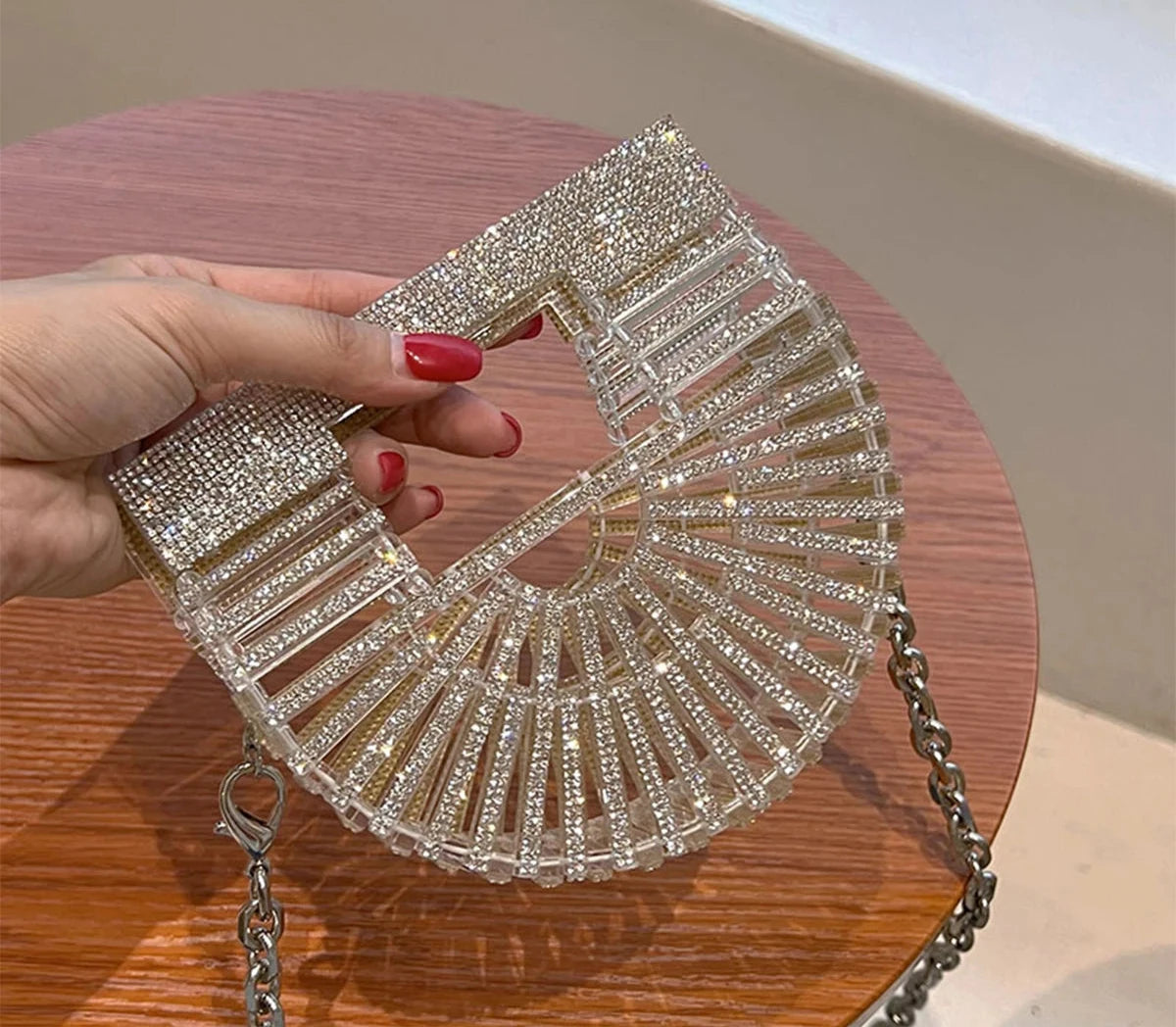 Glamour Galaxy Mini Crescent Clutch