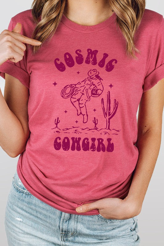 Galactica Rodeo: Starlit Cacti Oasis Graphic Tee