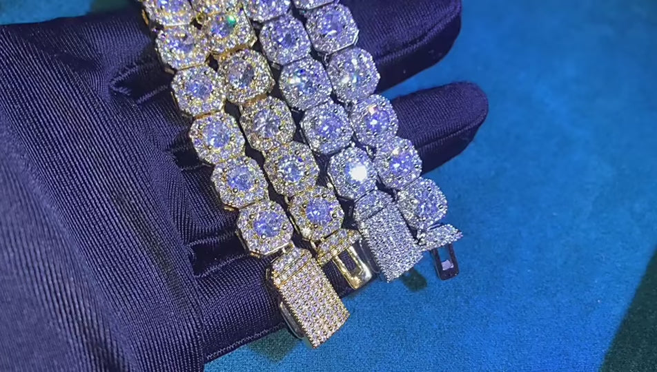 Cluster Buster: Spotlight Stealing Square Chain Bracelet by BHG Jewelry