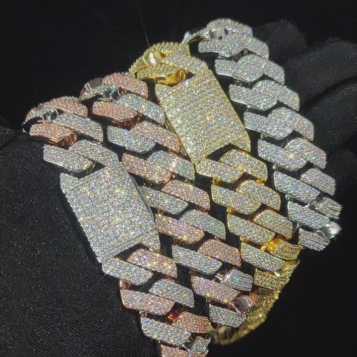 Cuban Glitz’n’Glam MoissaniQueens & Kings Bracelet