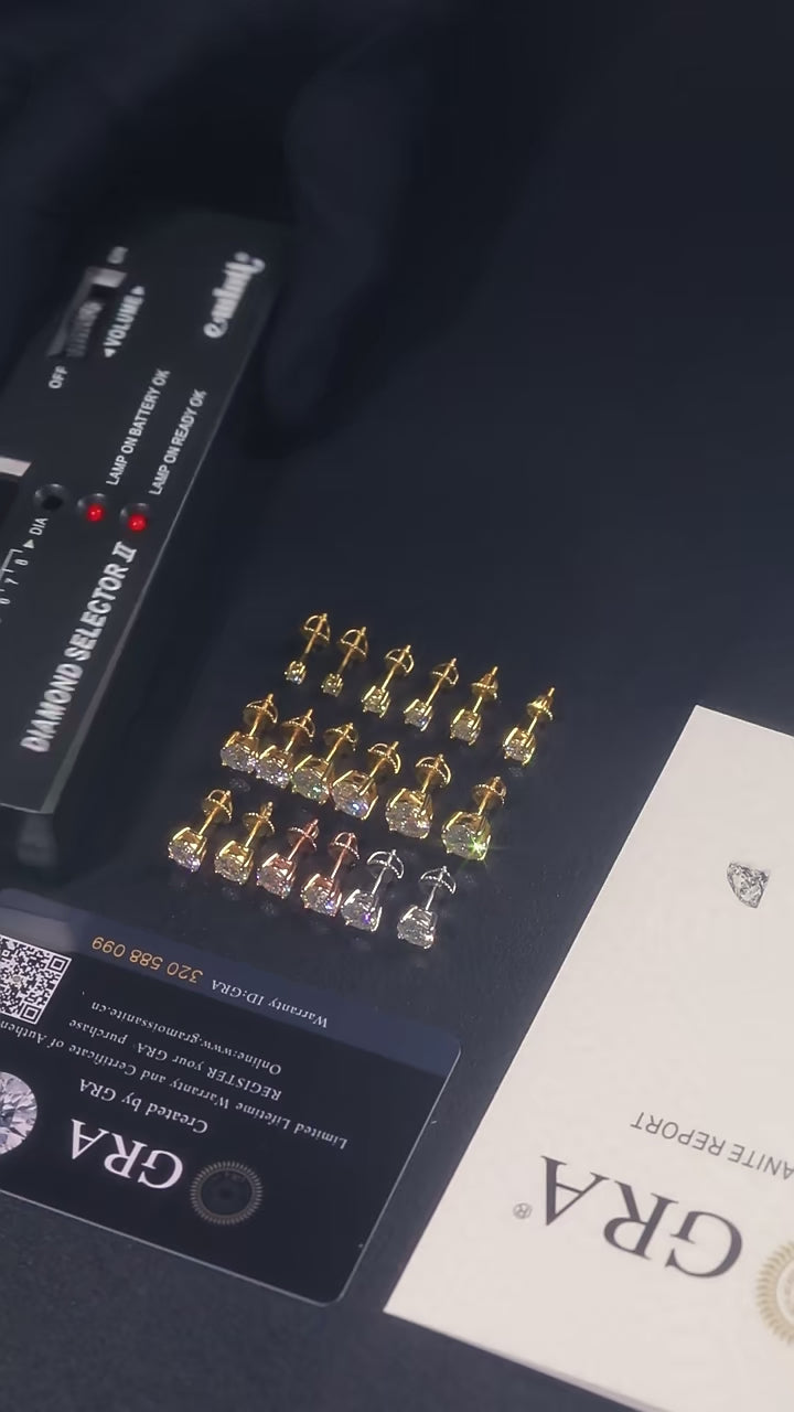 BHG's StellarStone Splendors Earrings: Unisex Moissanite Majesties