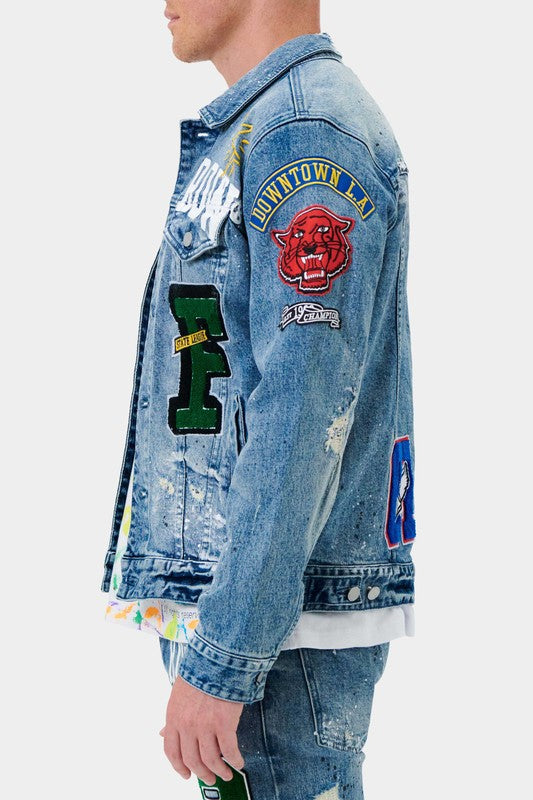 First Row's Patch Perfect Distressed Denim Jacket – BHG ESSENTIAL SHOP
