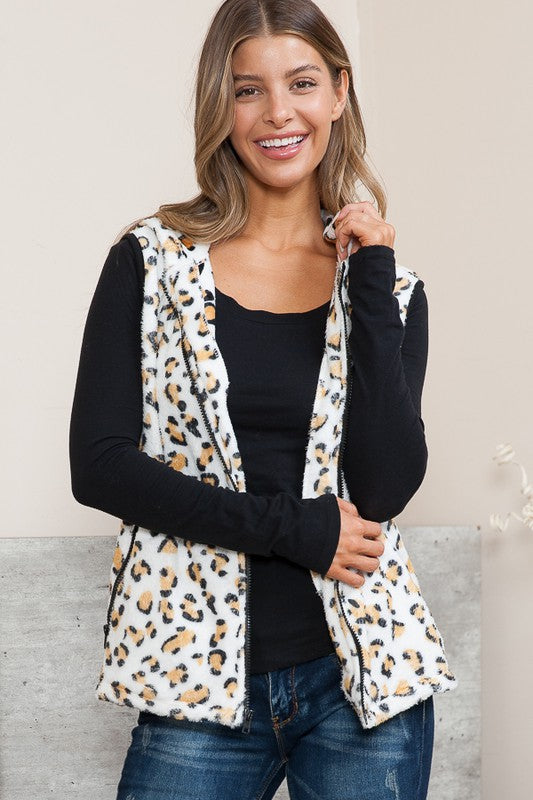 ProwlPerfection: Spot-On Hoodie Vest with Pockets