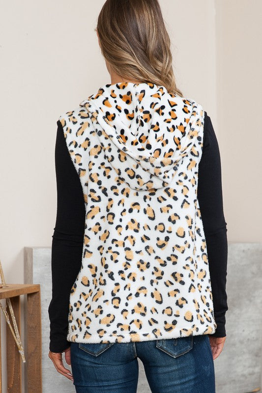 ProwlPerfection: Spot-On Hoodie Vest with Pockets