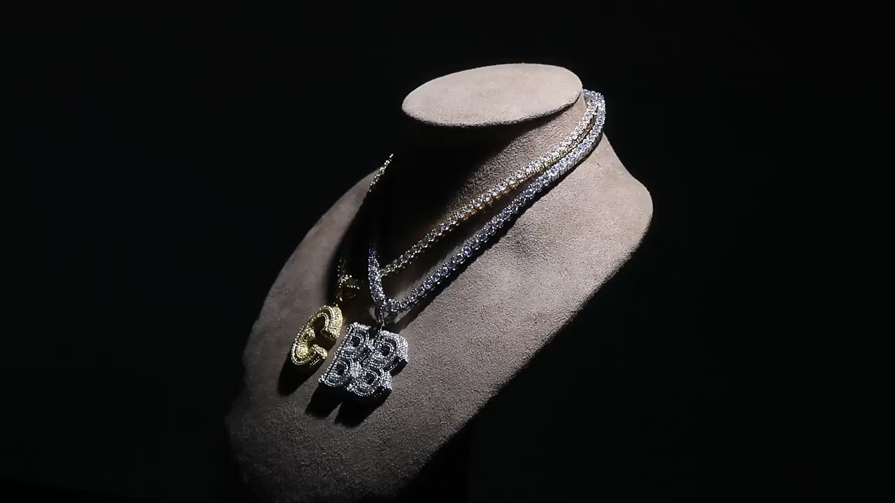 Ice Me Up: Personalized Baguette Pendant Chain