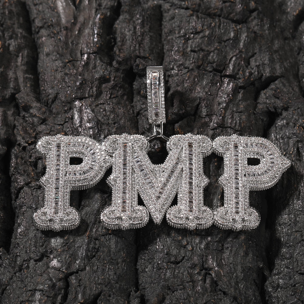 Ice Me Up: Personalized Baguette Pendant Chain