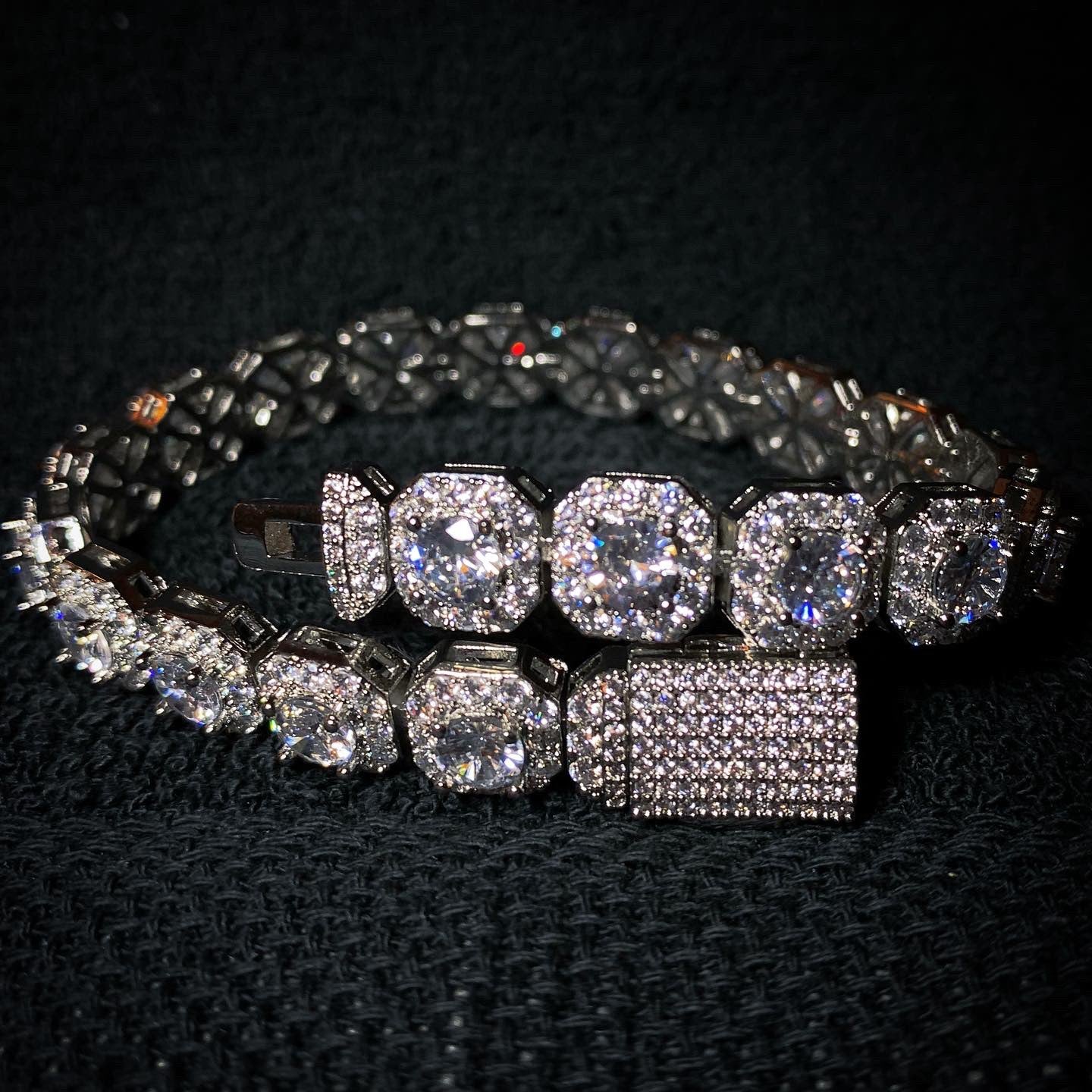 BHG's GlitzAura Clustered Tennis Bracelet