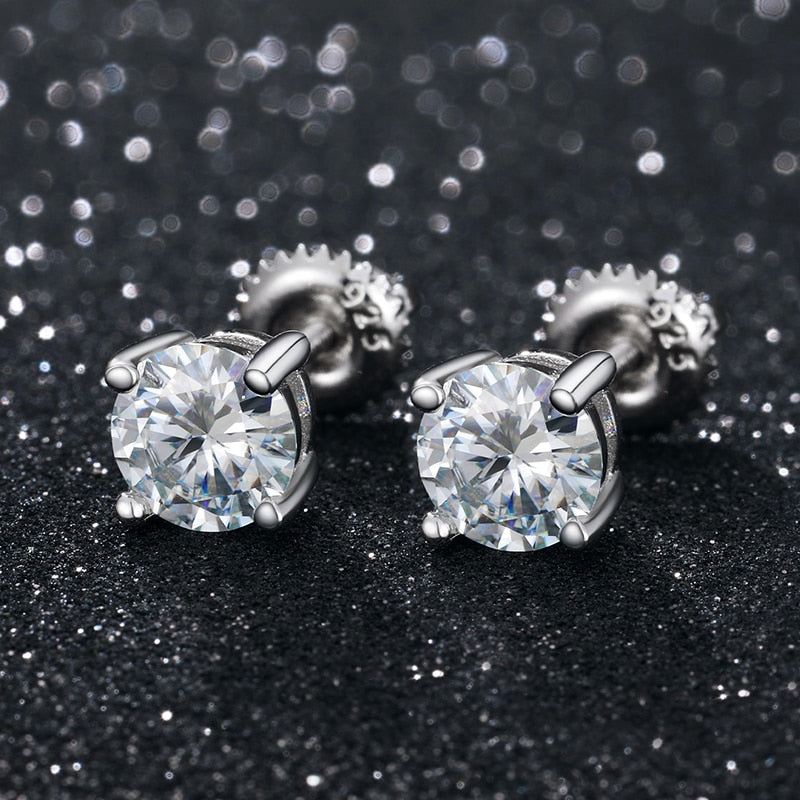 BHG's StellarStone Splendors Earrings: Unisex Moissanite Majesties