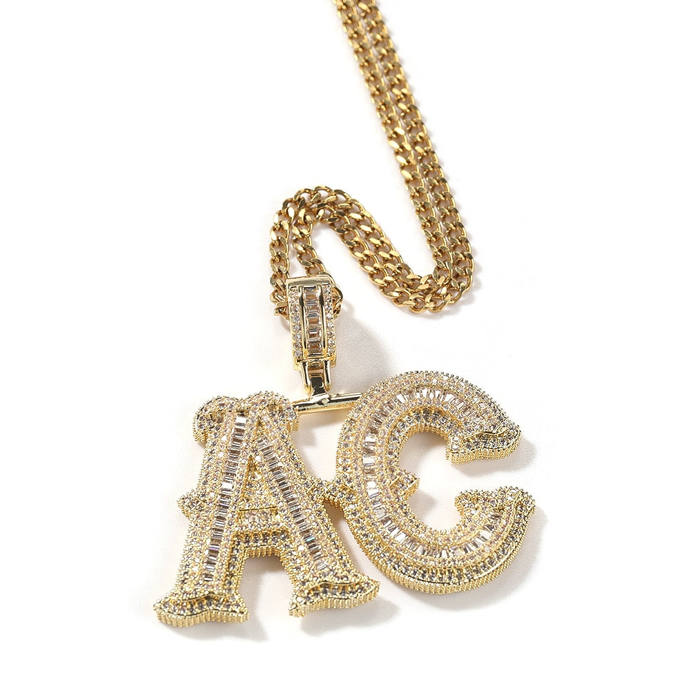 Ice Me Up: Personalized Baguette Pendant Chain
