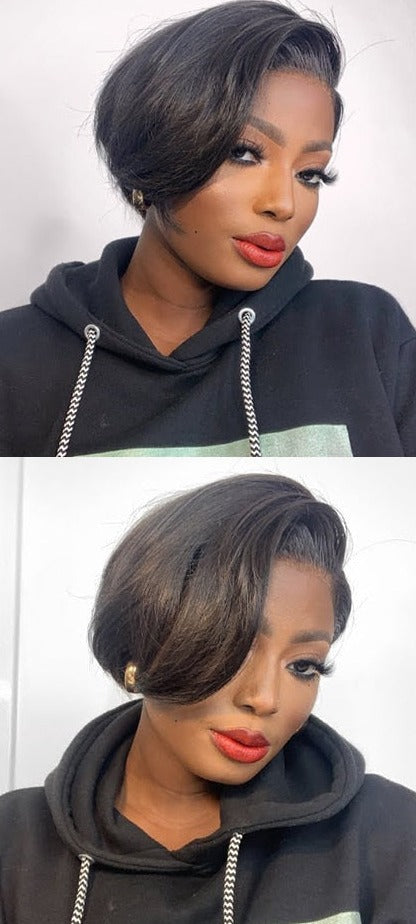 BHG's FlexiStyle 13X4 Malaysia Hair Short Bob Lace Front Wig